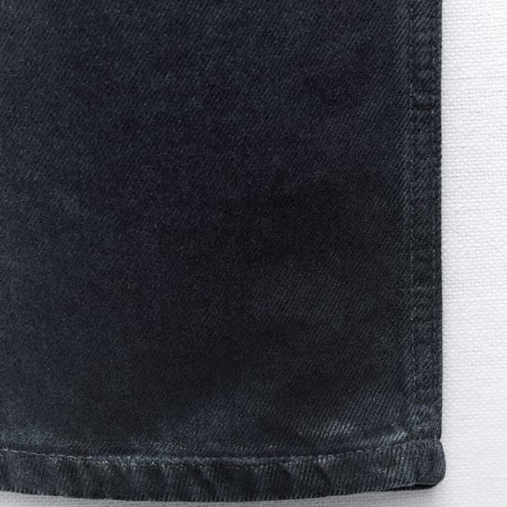 ZARA MID RISE LOOSE FIT FOIL JEANS - Picture 2 of 10
